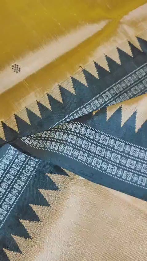 Exclusive Matha Colour Berhampuri Double Palla Silk Saree